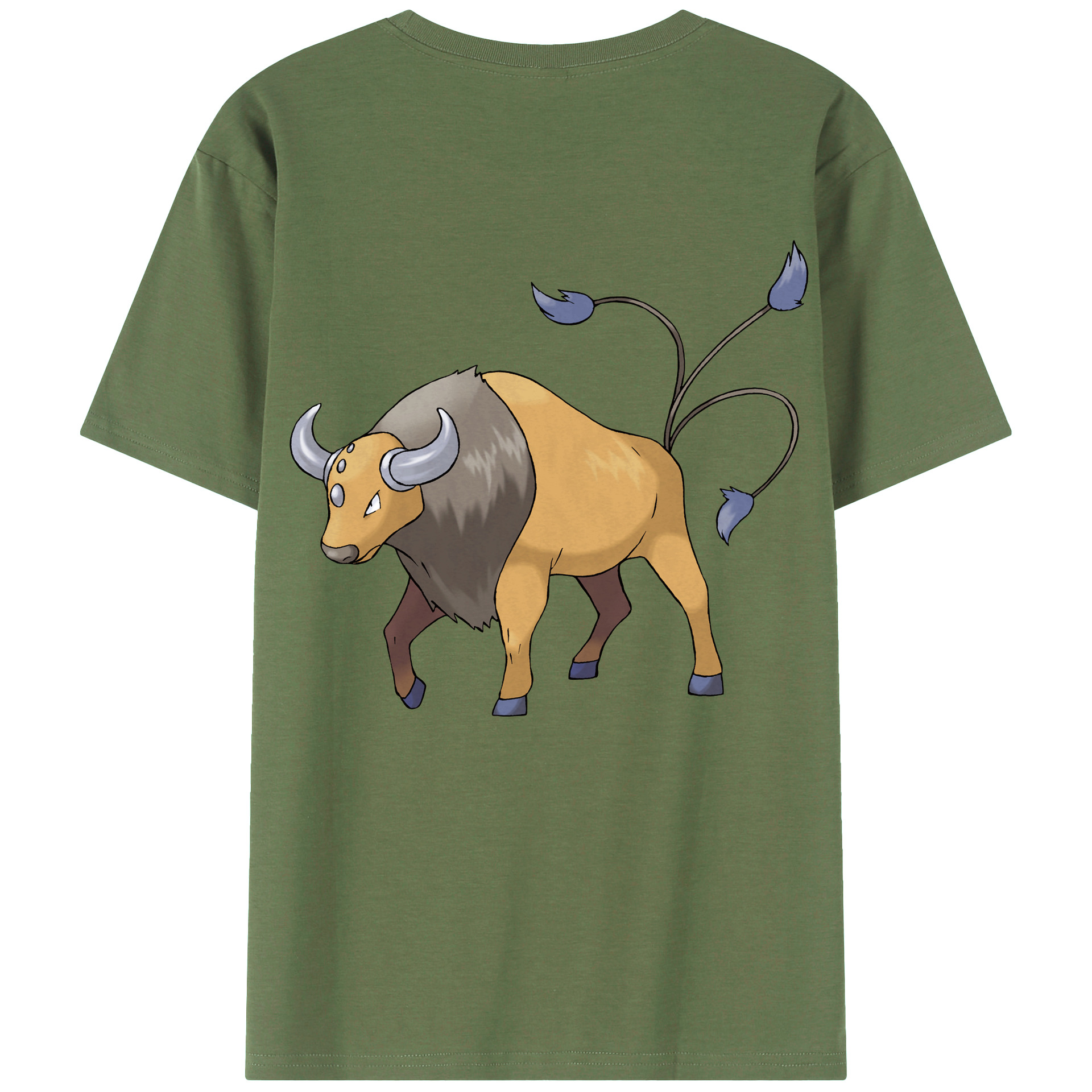 （画像用） ポケットモンスター Pokémon 綿100％ メンズ半袖Tシャツ（バックプリント） 通気性